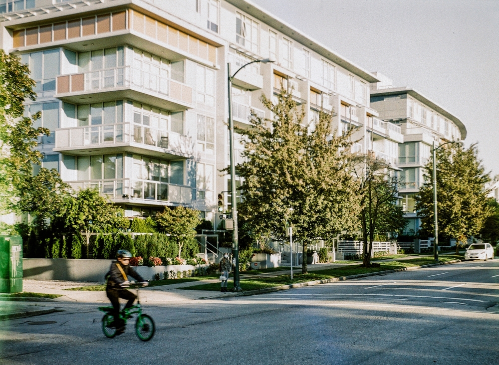 BC condominium building, illustrating mortgage default and foreclosure in British Columbia